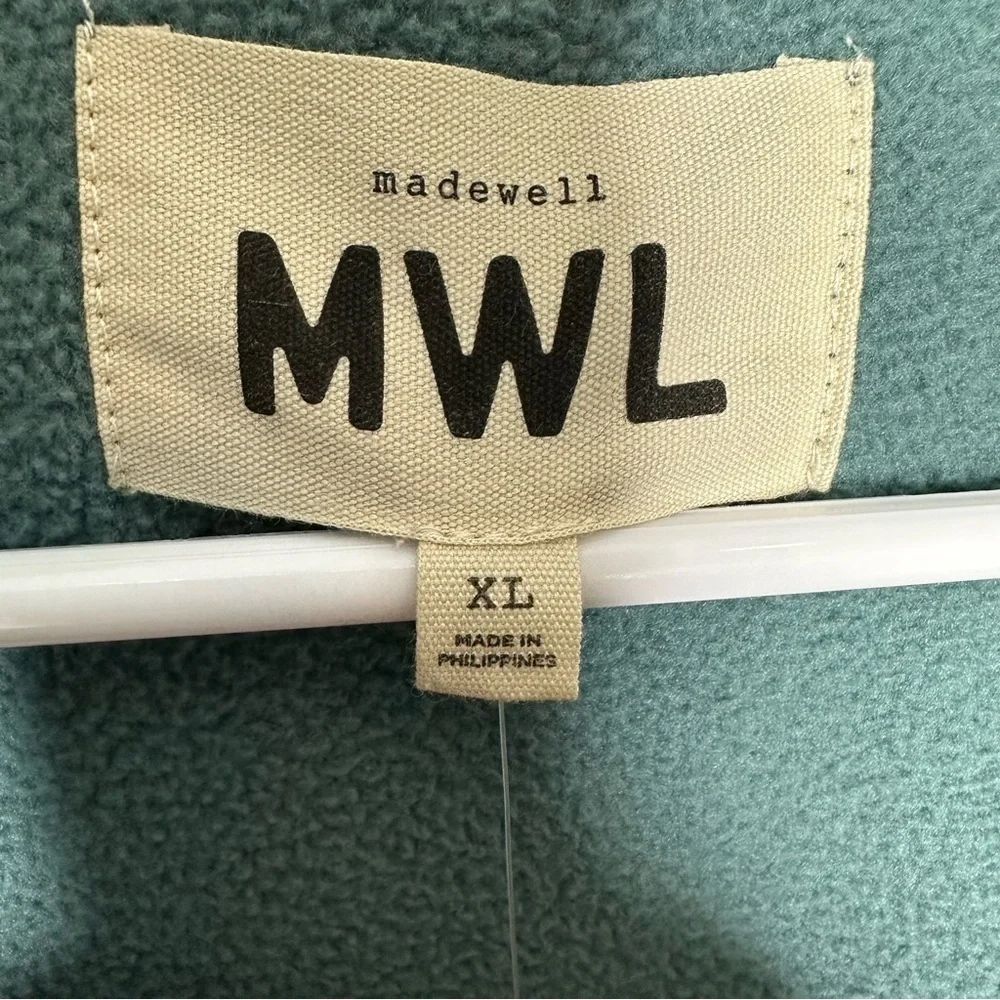 NWT MWL By Madewell Women's Drapey Sherpa Buick Snap Front Jacket Size XL - Picture 6 of 10